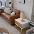 Madeline Natural Wood Table Lamp with Woven Fabric Shade