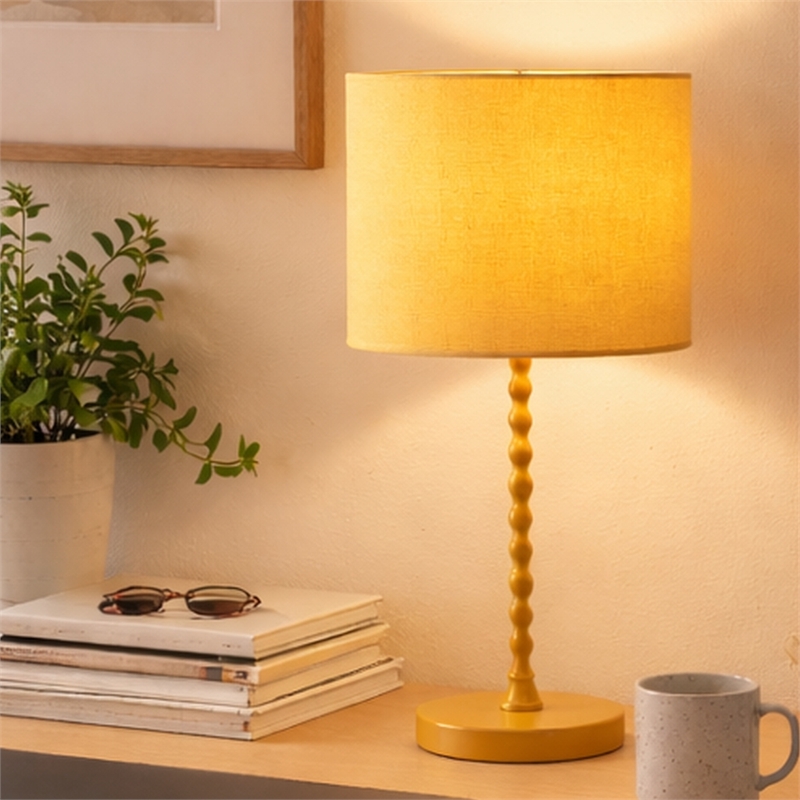 Sheila Modern Gold Painted Metal Table Lamp with Sculpted Base
