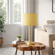 Sheila Modern Gold Painted Metal Table Lamp with Sculpted Base