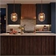 Lydia Glass Pendant Light with Brushed Gold Metal Finish and Clear Shade