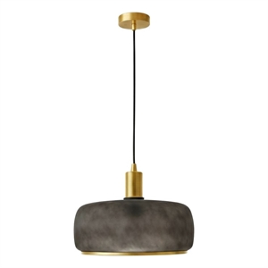 Vela Modern Matte Black Metal Pendant Light with Adjustable Cord
