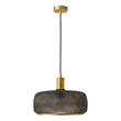 Vela Modern Matte Black Metal Pendant Light with Adjustable Cord
