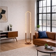 Laurel Modern Bronze Metal U-Loop LED Floor Light