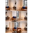Laurel Modern Bronze Metal U-Loop LED Floor Light