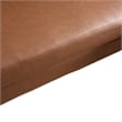 Edenton Mid-Century Modern Leather Right Facing Sectional Sofa in Cognac Tan