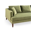 Edenton Mid-Century Modern Velvet Right Facing Sectional Sofa in Olive Green