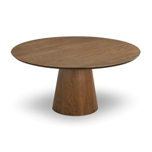 Brixton Solid Wood Round 47.2&quot Dining Table in Walnut