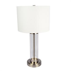 tilbe modern lightning glass and nickel accent table lamp