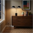 Ledin Black and Gold Double Light Table Lamp with Marble Base