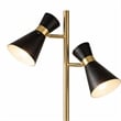 Juno Modern Adjustable Gold Metal Floor Lamp with Dual Lights