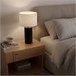 Patika Modern Black Metal Table Lamp with White Shade