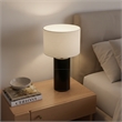 Patika Modern Black Metal Table Lamp with White Shade