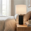 Patika Modern Black Metal Table Lamp with White Shade