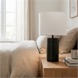 Patika Modern Black Metal Table Lamp with White Shade