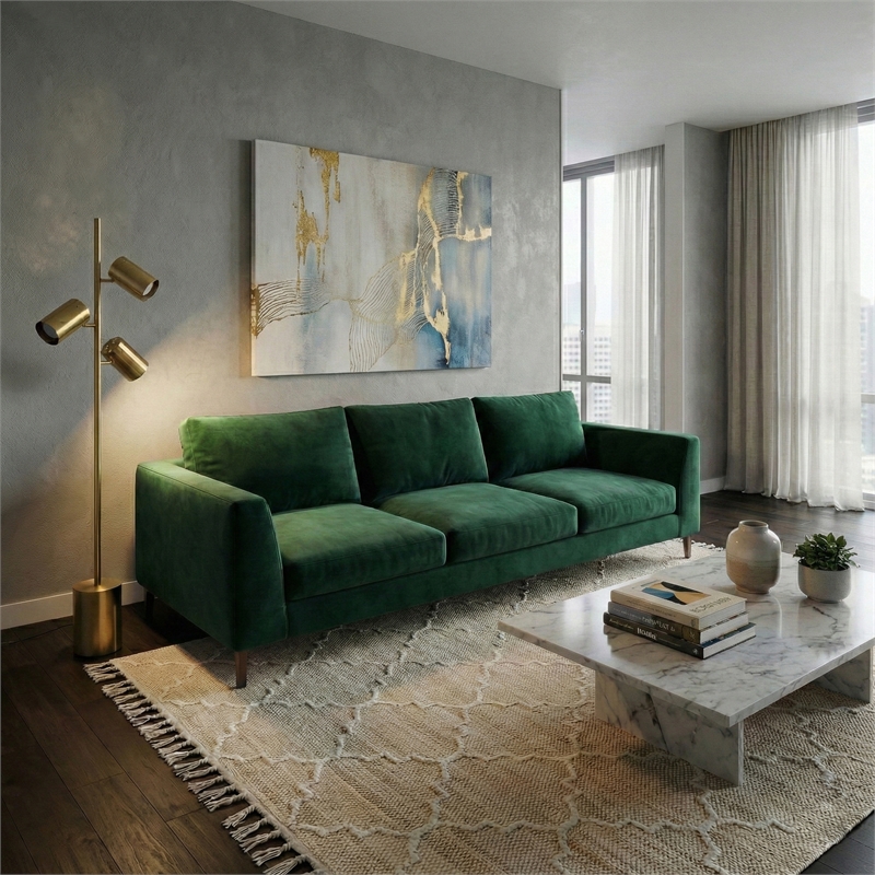 Vonta Modern Triple Spotlight Gold Metal Floor Lamp