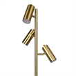Karidi Modern Gold Metal Cone Base Triple Spotlight Floor Lamp