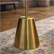 Karidi Modern Gold Metal Cone Base Triple Spotlight Floor Lamp