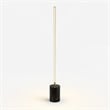 Austen Modern Gold Metal LED Floor Lamp with Marble Accents