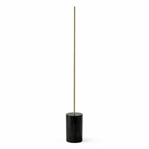 Austen Modern Gold Metal LED Floor Lamp with Marble Accents