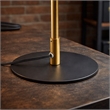 William Contemporary Black LED Table Lamp with Gold Metal Details