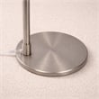 Azur Contemporary Nickel Metal Floor Lamp with White Drum Shade