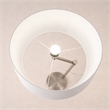 Azur Contemporary Nickel Metal Floor Lamp with White Drum Shade