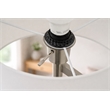 Azur Contemporary Nickel Metal Floor Lamp with White Drum Shade