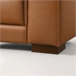 Laramie Stylish L-Shaped Vegan Leather Sectional Sofa in Tan