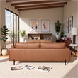 Yuma Luxury Genuine Leather Sofa with Plush Cushions & Timeless Style in Tan