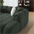 Columbus Luxe Green Boucle Fabric Sectional Sofa with Chaise and Stylish Pillows
