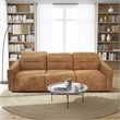 Decatur Power Glide Orange Fabric Sofa with USB Charging Ports&Zero Wall Design