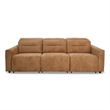 Decatur Power Glide Orange Fabric Sofa with USB Charging Ports&Zero Wall Design