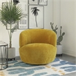 Terre Neutral Gold Fabric Chenille Swivel Barrel Chair for Modern Spaces