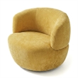 Terre Neutral Gold Fabric Chenille Swivel Barrel Chair for Modern Spaces