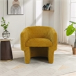 Whittier Contemporary Curved Back Gold Fabric Chenille Lounge Chair