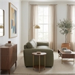Pittsburgh Luxurious Real Leather Statement Sofa for Modern Homes in Olive Green