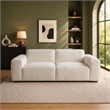 Ketchikan Modern Minimalist Boucle Fabric Sofa with Plush Comfort Design in Cream