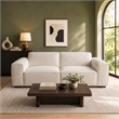 Ketchikan Modern Minimalist Boucle Fabric Sofa with Plush Comfort Design in Cream