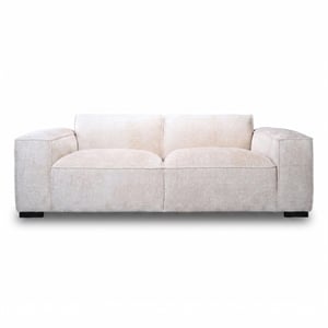 Ketchikan Modern Minimalist Boucle Fabric Sofa with Plush Comfort Design in Cream