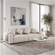 Valparaiso Modern Power Reclining 3-Seat Linen Fabric Sofa with Integrated Controls in Beige