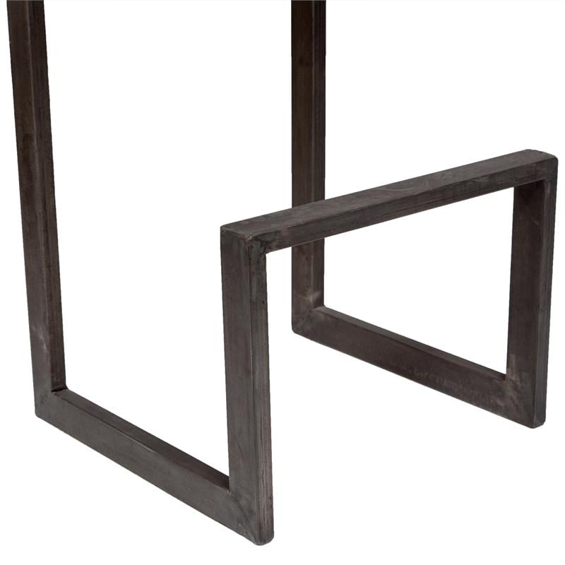 Porter Designs Cube Architectural Metal and Mango Wood 30