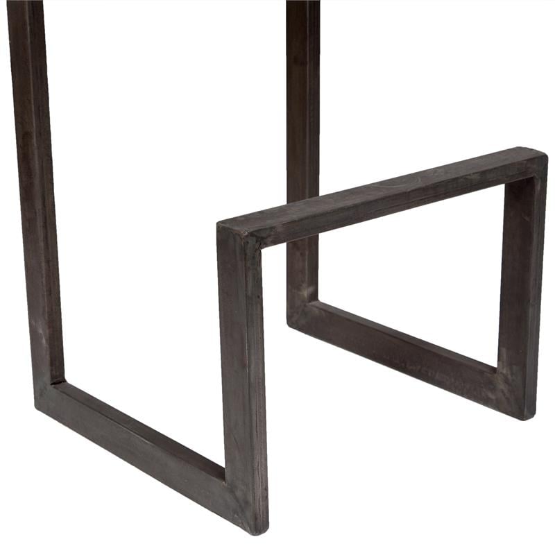 Porter Designs Cube Architectural Metal and Mango Wood 30