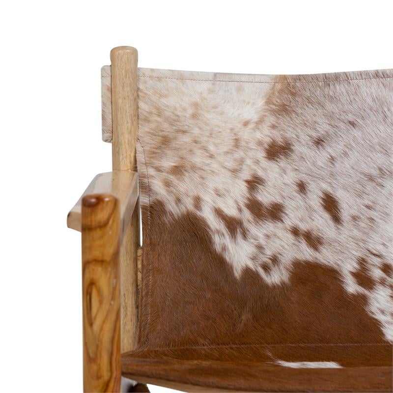 Genoa Cow Hide Leather Sling Accent Chair Real Cowhide 02 108 06 430