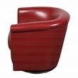 Porter Designs Marvel Contemporary Leather-Look Swivel Accent Chair - Red