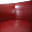 Porter Designs Marvel Contemporary Leather-Look Swivel Accent Chair - Red