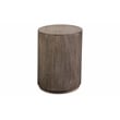 Drum Gray Wash Mango Wood Round End Table.