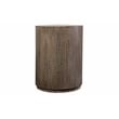 Drum Gray Wash Mango Wood Round End Table.