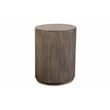 Drum Gray Wash Mango Wood Round End Table.