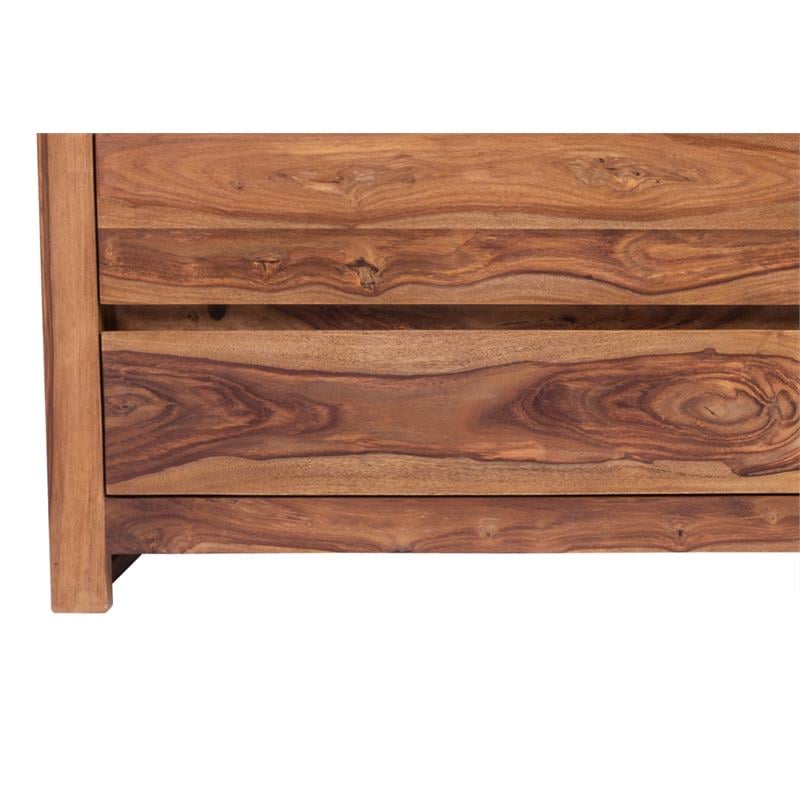 Urban Mid-Century Modern Sheesham Wood Bedroom Dresser - Natural