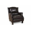 Porter Designs Garnett Crackle Leather Club Accent Chair - Espresso Brown